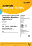 ISO 14001 Zertifikat