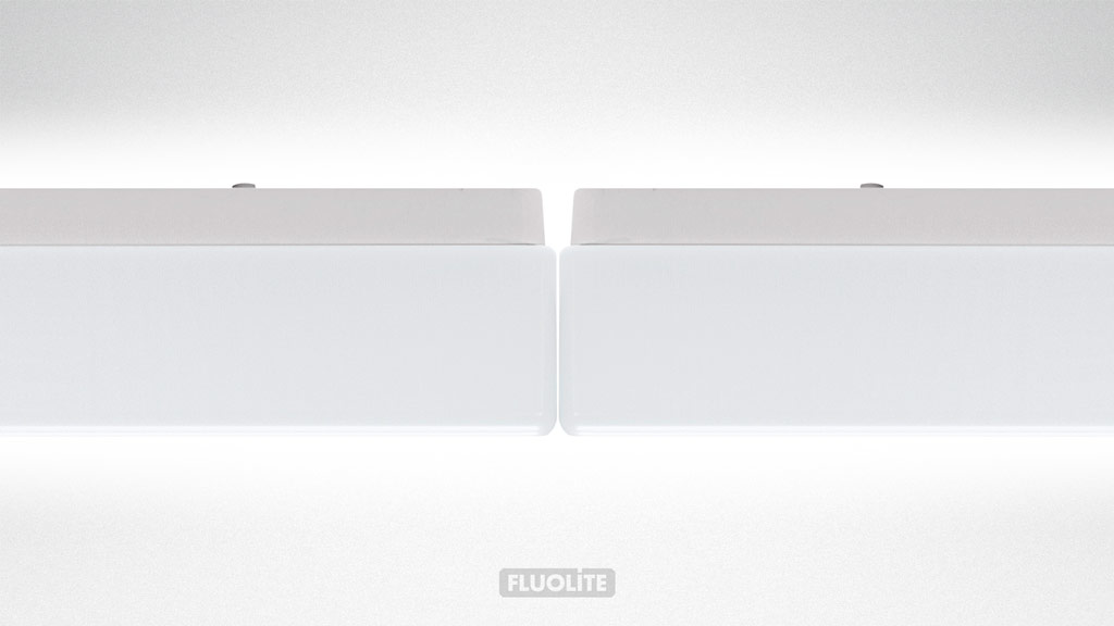 Das geradlinige Design erlaubt eine fast lückenlose Stoß-an-Stoß Lichtbandmontage.