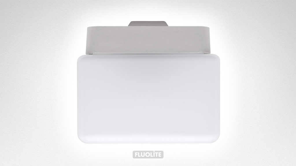 Klassisches Design mit klarer Linienführung: Opal transluzente Acrylglas-Wanne, außen glatt im geradlinigem Design.