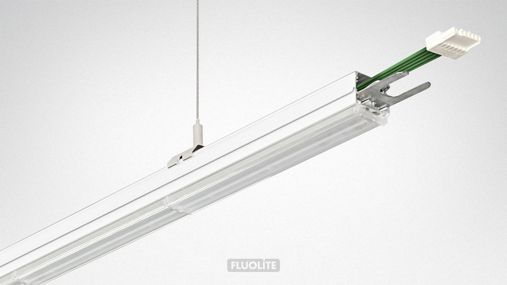 Anfangs-/Mittelelement mit LED Linear Modulen, Einspeisung und Durchgangsverdrahtung Anfangs-/Mittelelement mit LED Linear Modulen, Einspeisung und Durchgangsverdrahtung